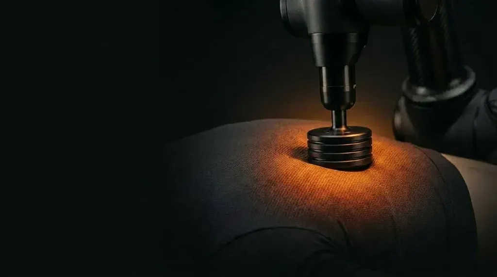 Warm amber glow as the Self head delivers percussion to the back